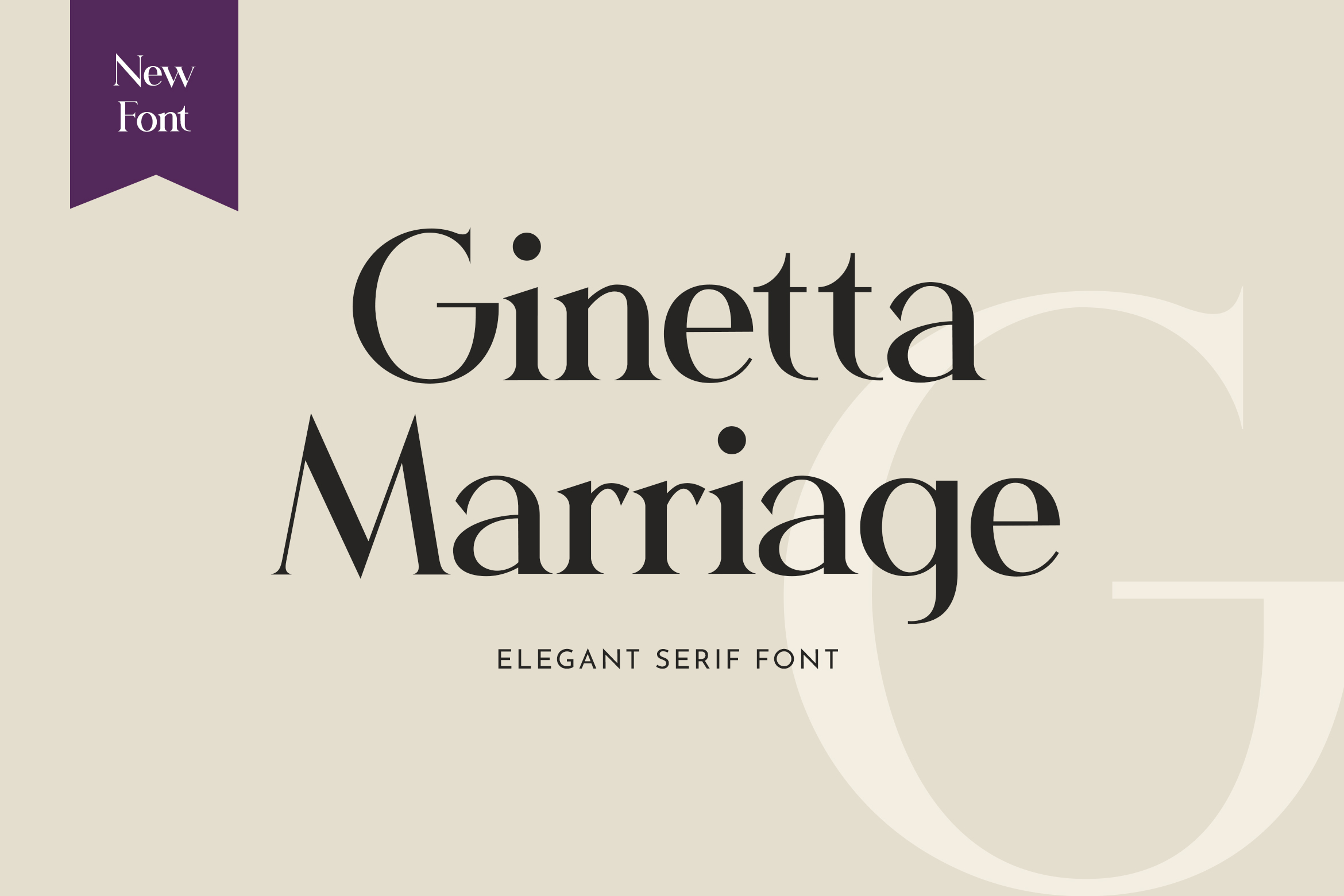 Beispiel einer Gimetta Marriage-Schriftart #1